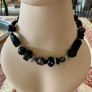 Black handmade necklace